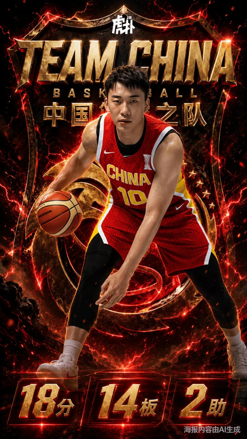 爱游戏-王俊杰出战26分钟，投篮15中6得到18分14篮板2助攻1抢断
